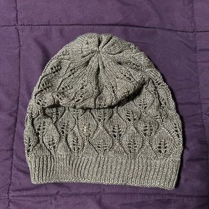 Silver mudd beanie